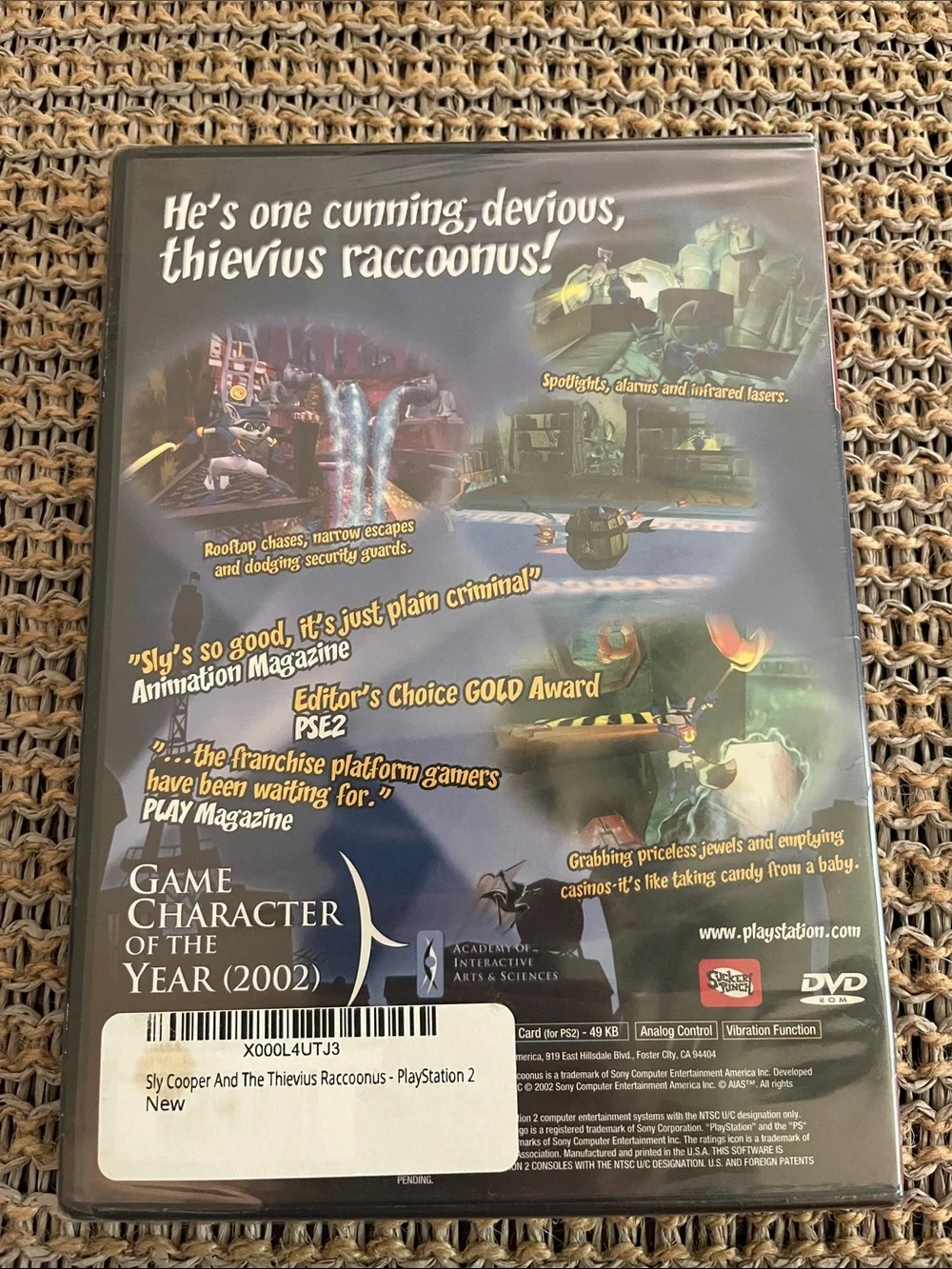 Sony PlayStation 2 Sly Cooper Greatest Hits – Blue and Red Artwork